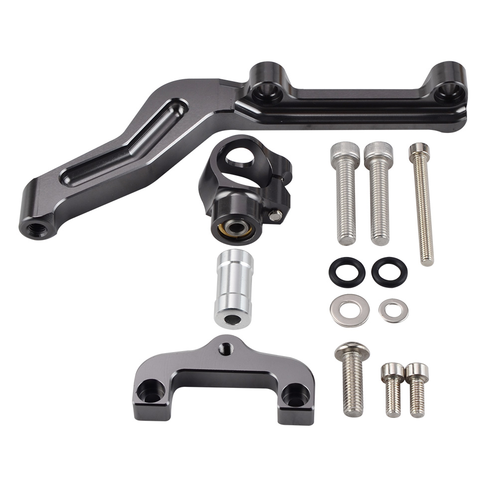 NiceCNC Steering Damper Stabilizer Mount Bracket Kit for Kawasaki Z650 ...