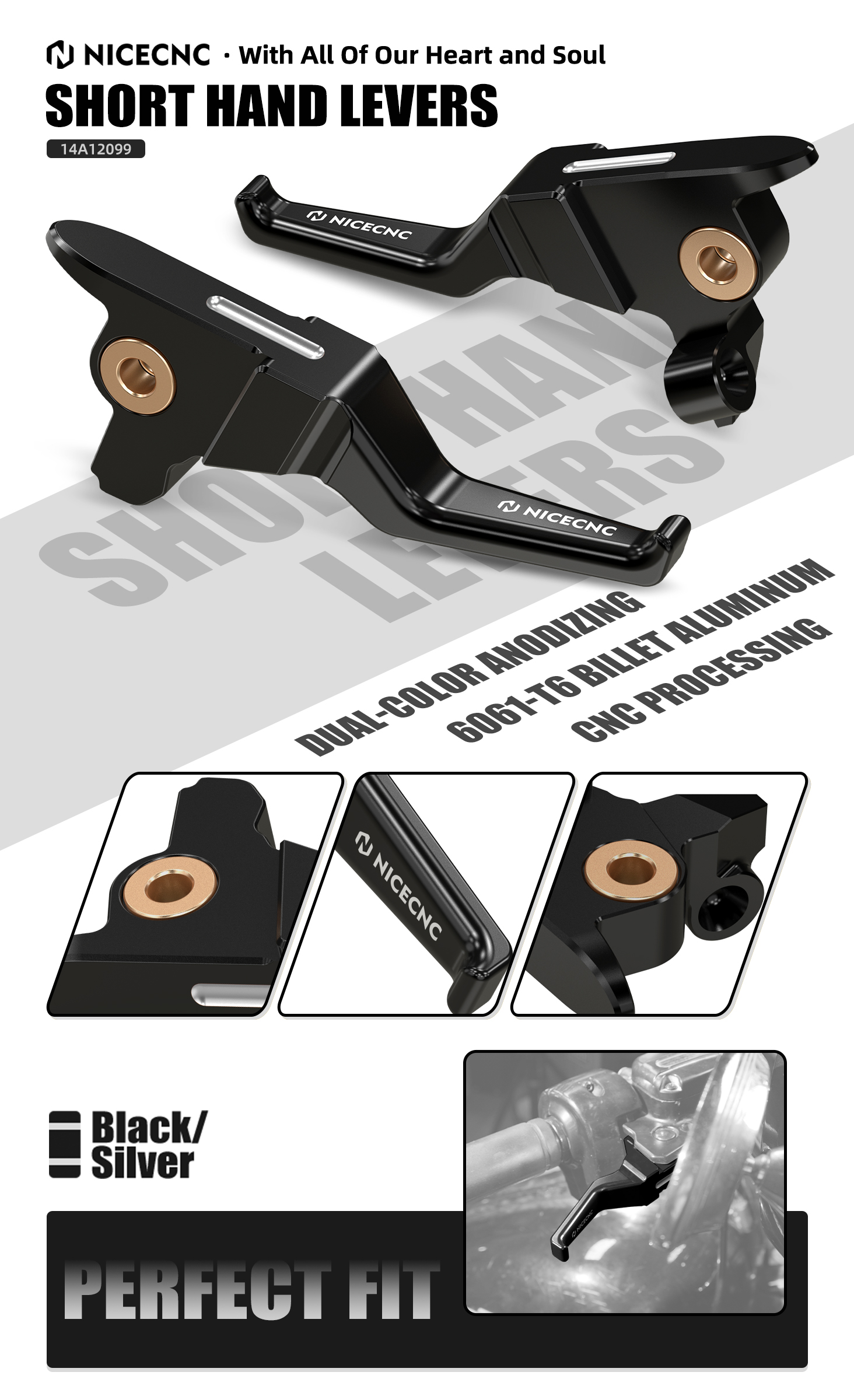 2024 Road Glide Blue Brake Clutch Lever, 3 Finger Clutch Levers, CNC Shorty Lever Compatible With 2023-2025 CVO Road Glide, 2024-2025 Harley Touring Road Glide/Road Glide CVO ST - View #8