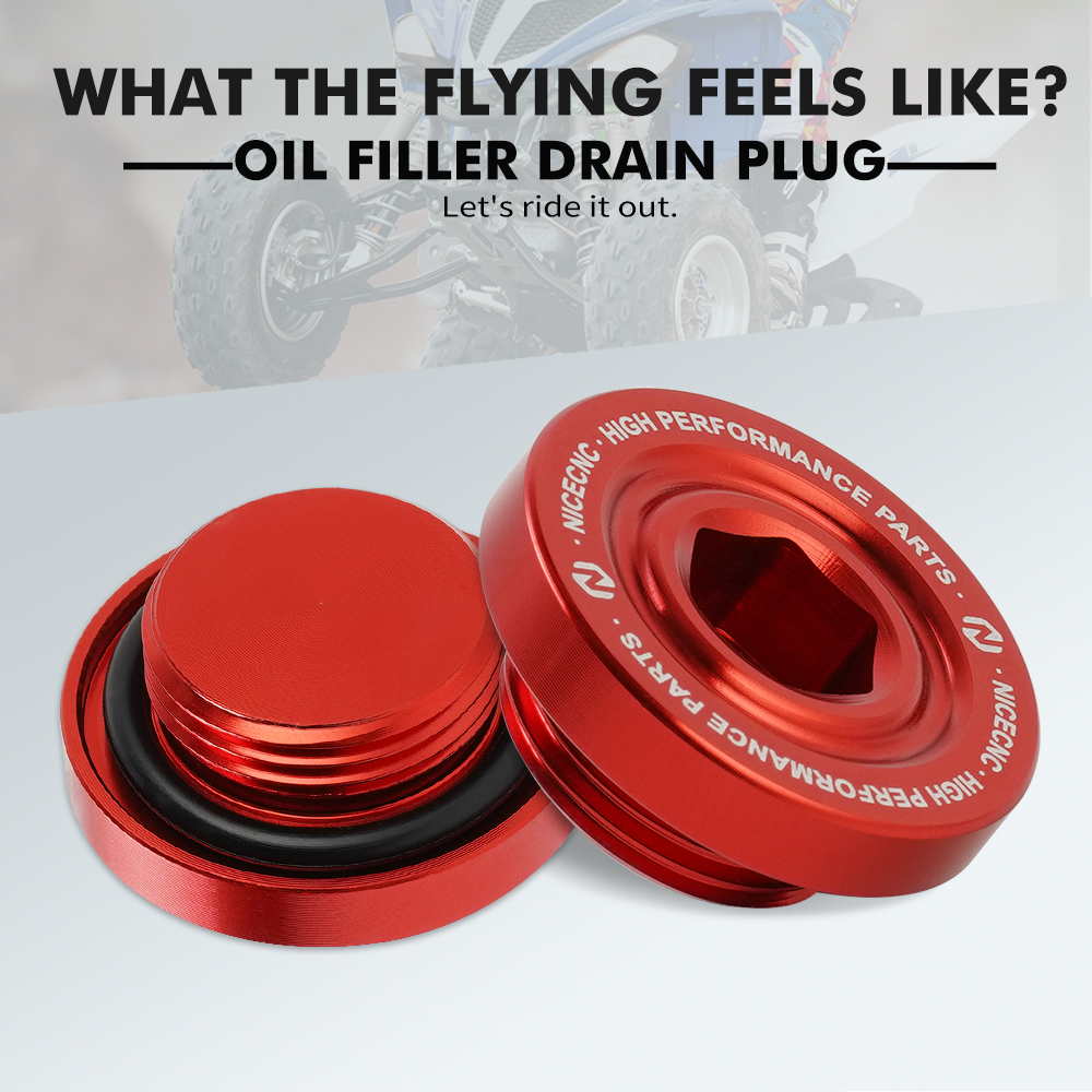 Aluminum Crankcase Oil Drain Plug For Yamaha Raptor 700 700R YFM700R