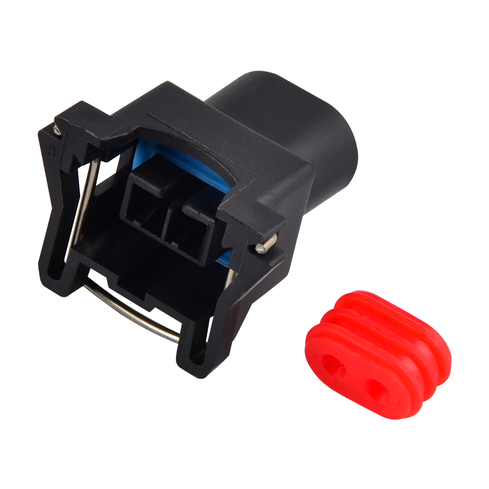 2 set Release Fit Bosch 2 Pin EV1 Fuel Injector Connector Plug Kit Fits For Ford