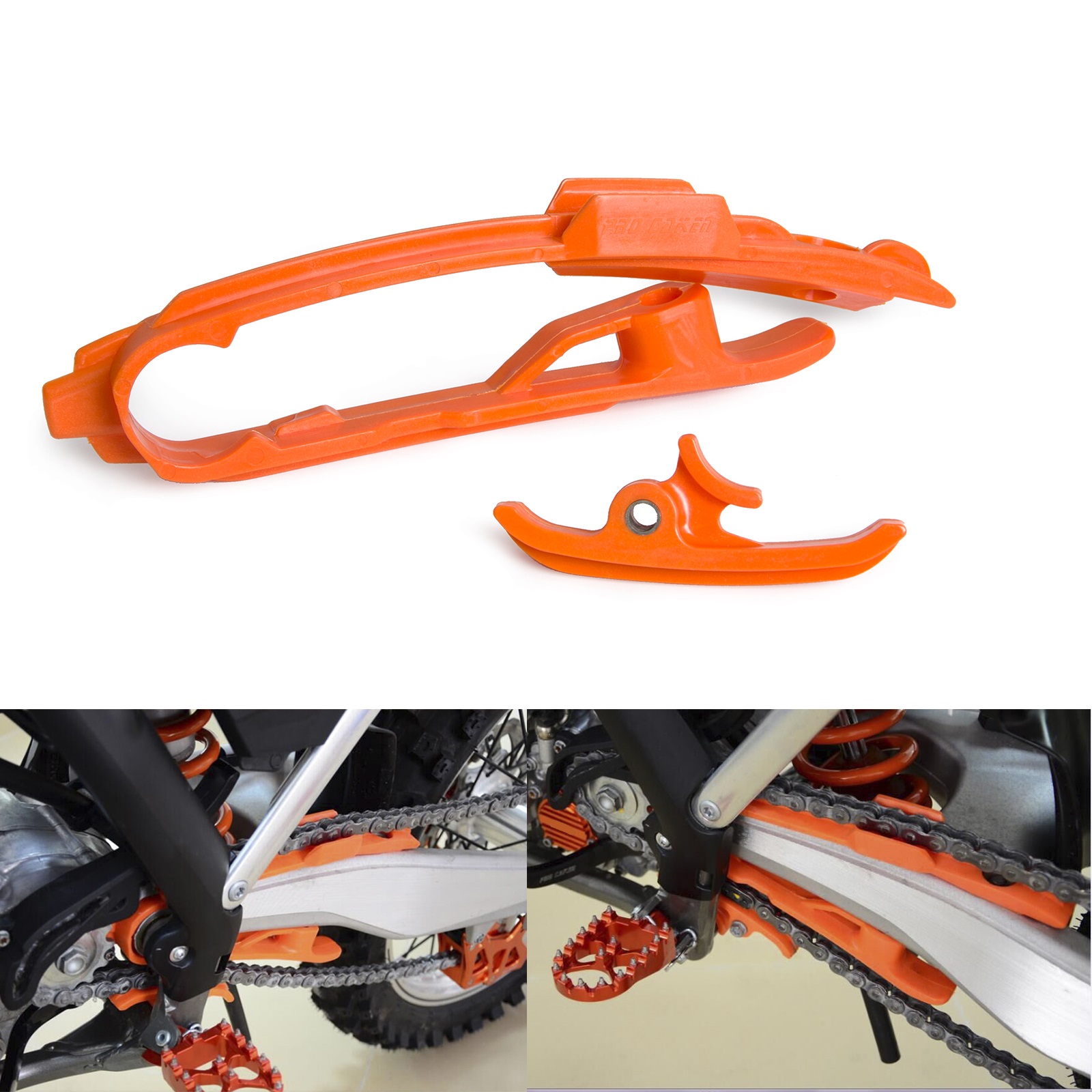 US$ 4.95 - Black Rubber Chain Slider Swingarm Protector For 50cc 70cc 9