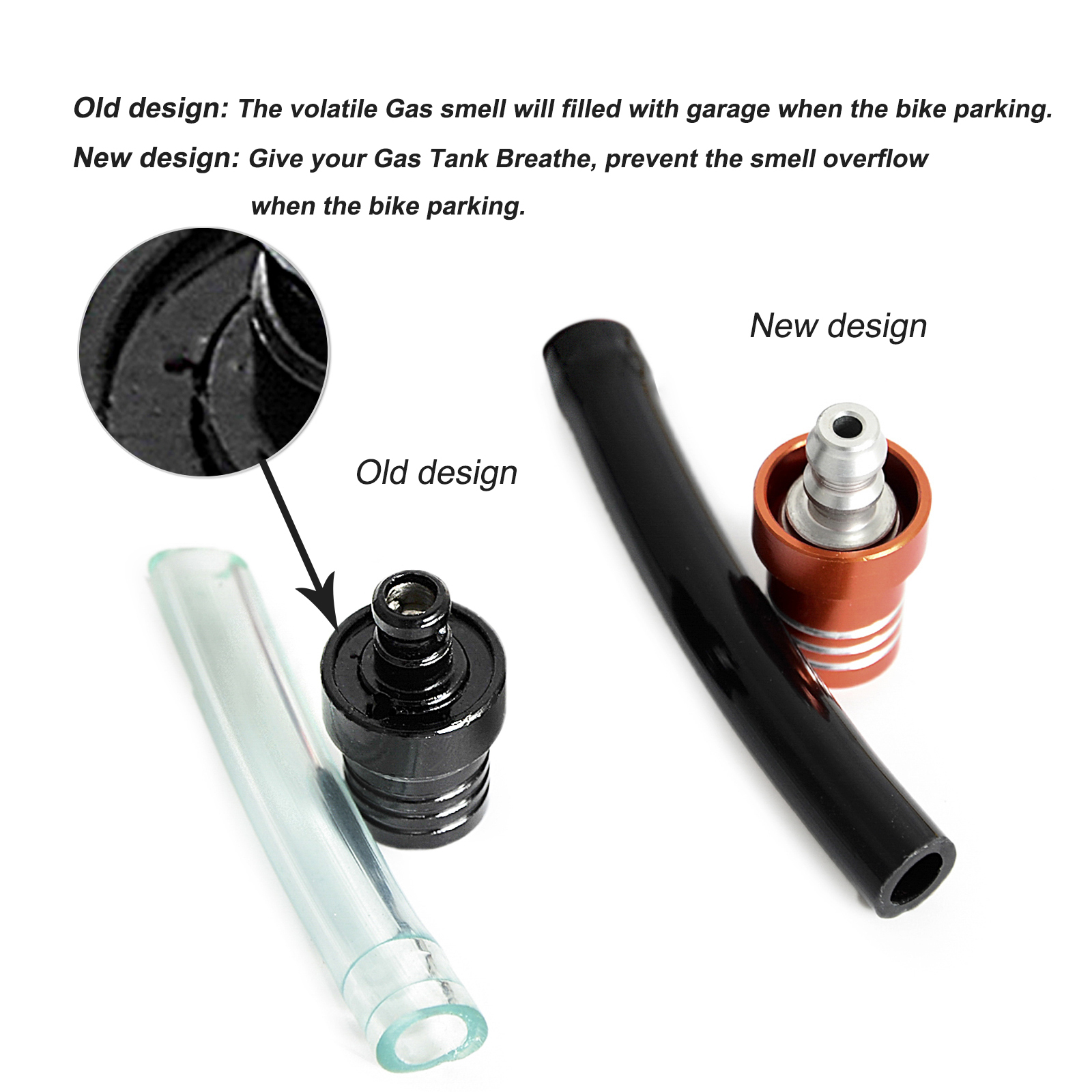 1pc Gas Fuel Tank Cap Valve Vent Breather Hose Tube Dirt For ATV Bike PIT X8E0