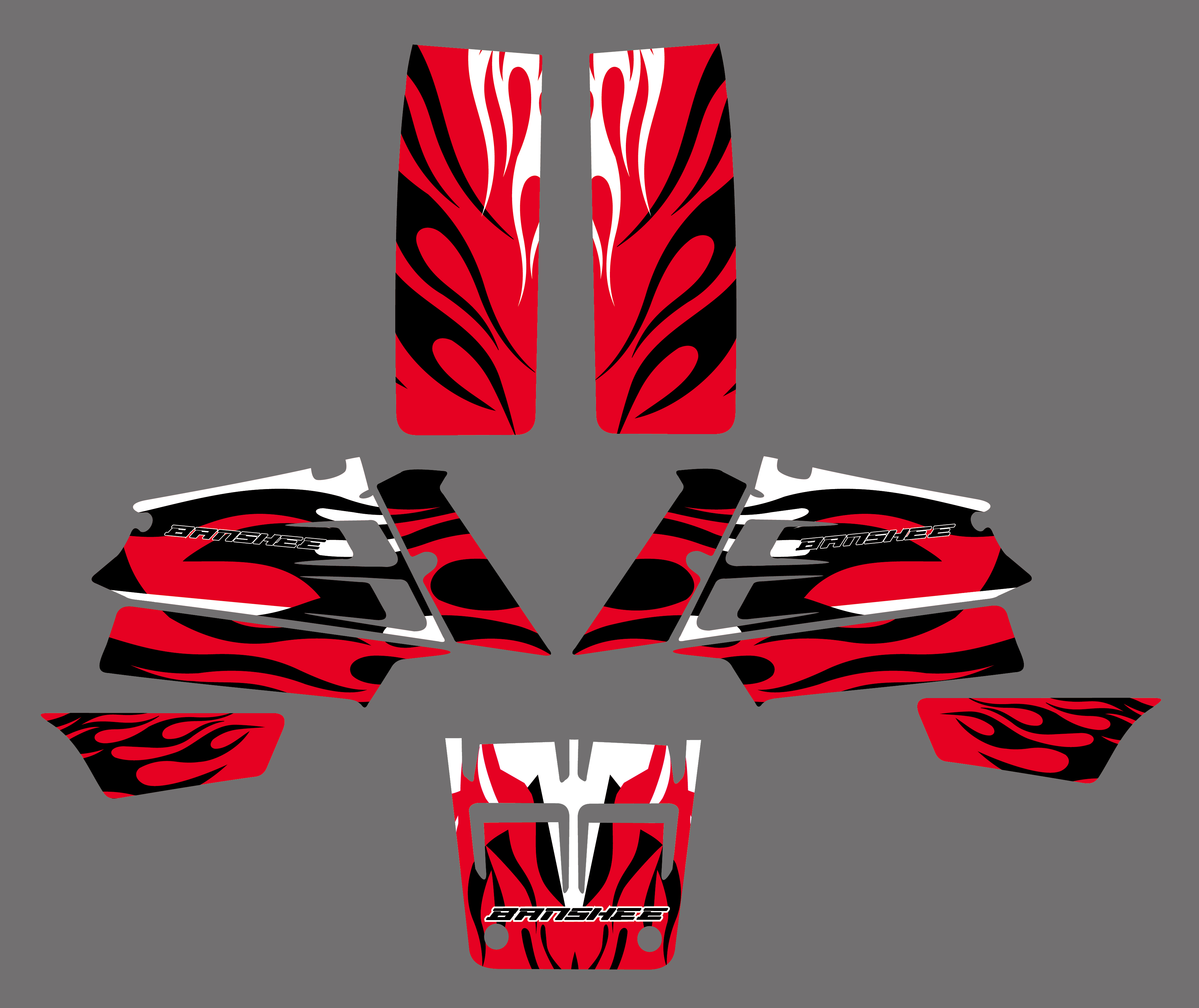 Decals graphic stickers For yamaha banshee 350 yfz 350 1996 96 red