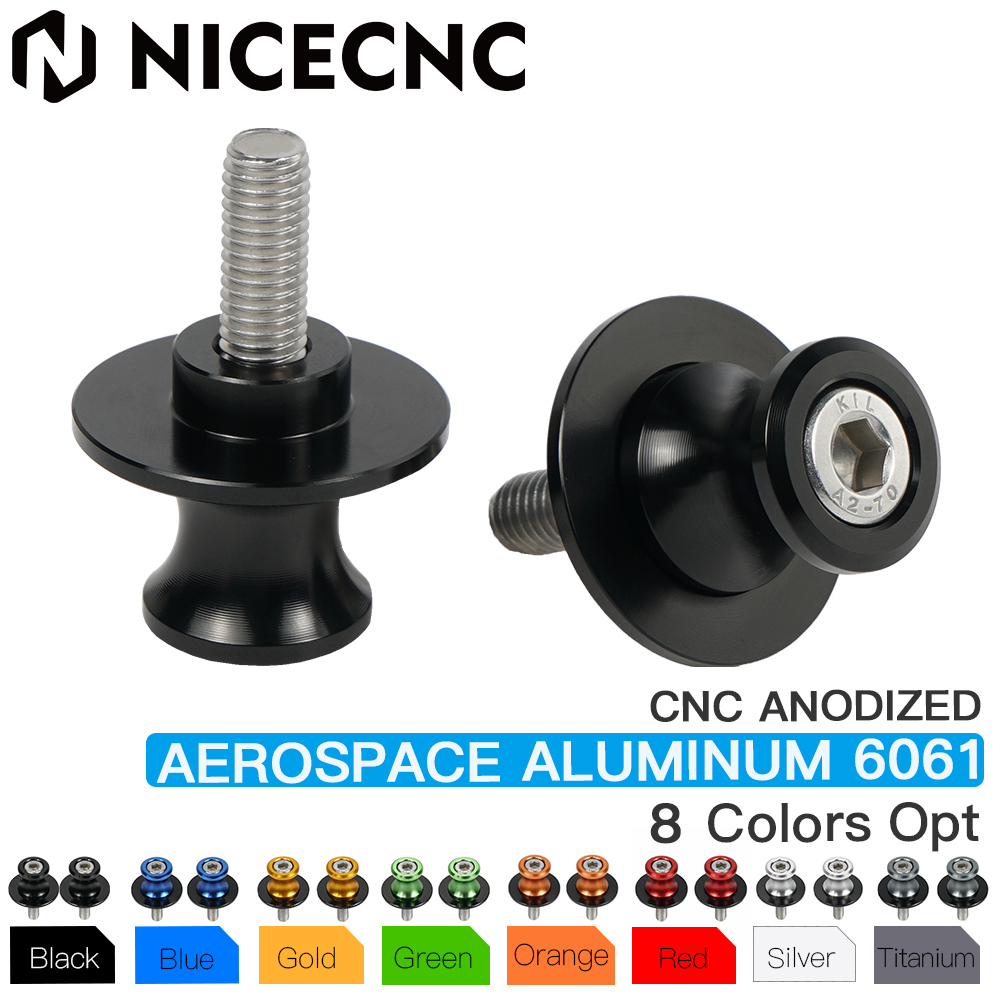 Universal Motorcycle CNC Swingarm Spools – 6/8/10mm – Aluminum – FXCNC – Multiple Colors