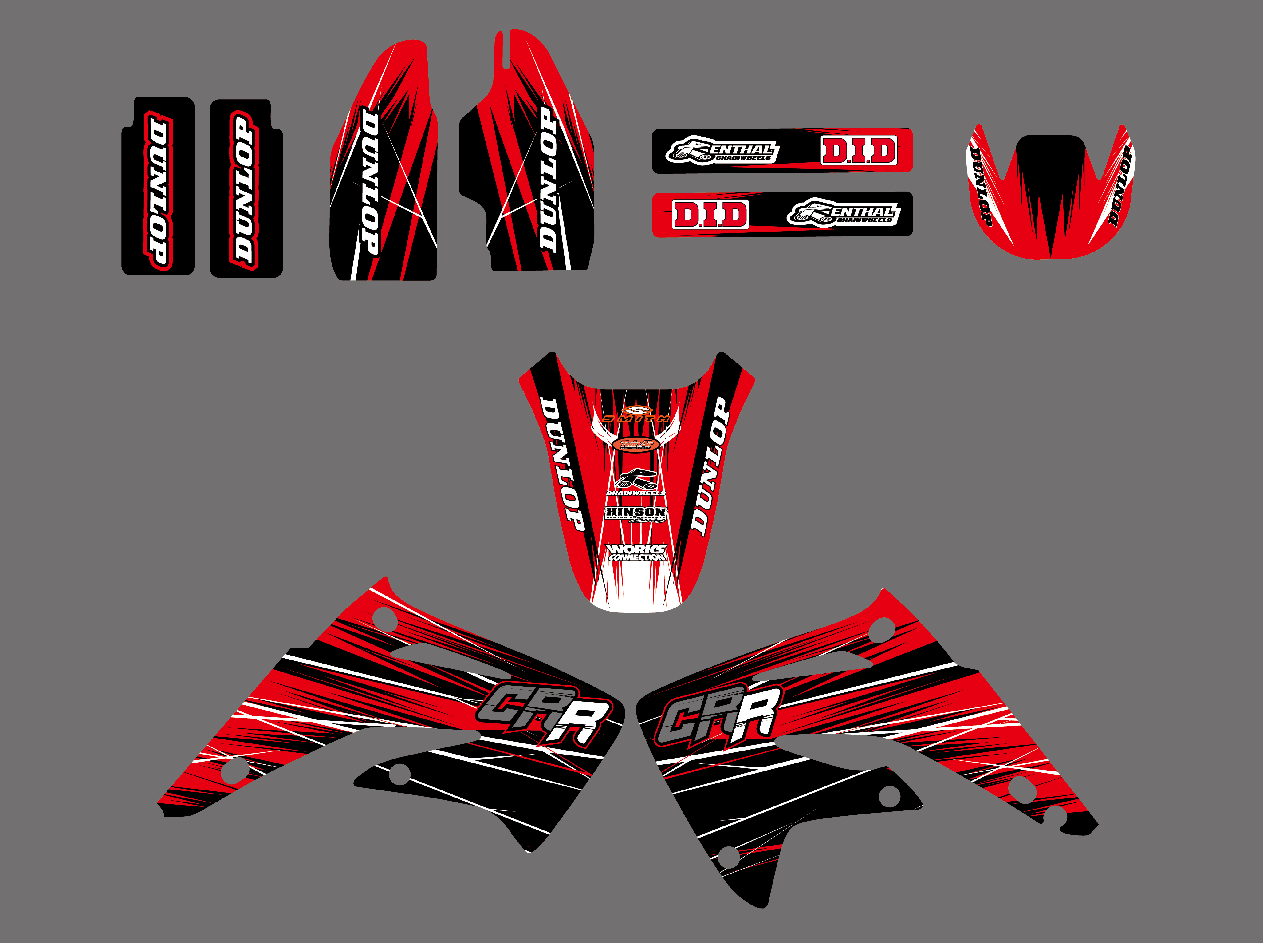 Graphics Backgrounds Decals Sticker Kit For Honda CR85R 2009 2010 2011